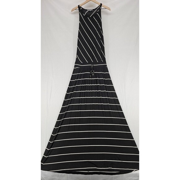 Michael Stars Womens Harlow Maxi Striped Racerback Drawstring Sundress Size M - Picture 1 of 13